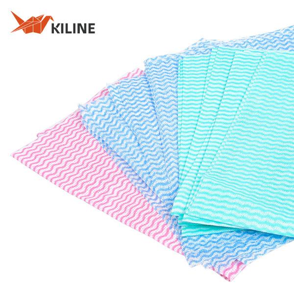 Cheap Customizable Reusable Kitchen Towel Roll Color Coded Cleaning Cloths 80gsm for sale