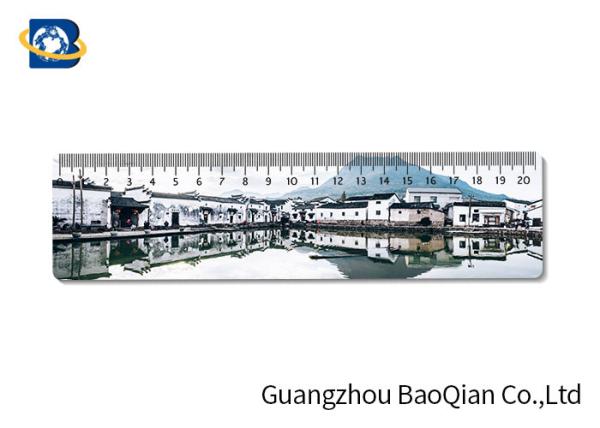 Cheap Study Stationery 3D Lenticular Ruler Customized Shape Beautiful Scenery Pattern for sale