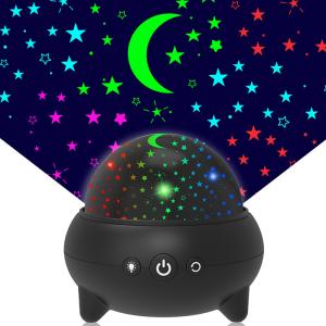 China 360 Degree Rotatable Starry Night Light Projector 9 Colors Adjustable For Kids on sale