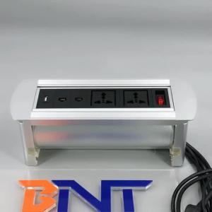 Best flip up desktop sliding electric socket with network ,usb wholesale