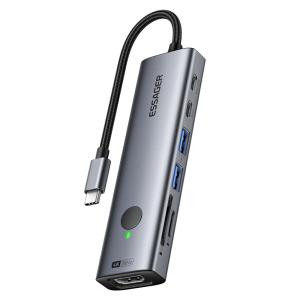 Best ESSAGER ES-HB03 Series 7 in 1 USB-C USB-A SD TF Port 3.0 Best USB Port Hub wholesale