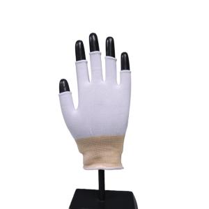 Best Sterile Ambidextrous Cleanroom Half Finger Nylon Glove Liners Lint Free wholesale