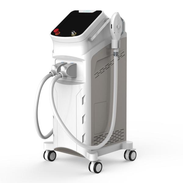 Cheap Vertical 2 In 1 Multi Function Laser 2 Handpiece Highly Efficient 2000W for sale