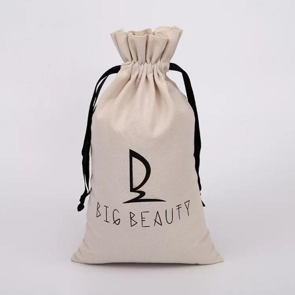 Cheap Slim Canvas Drawstring Bags Bulk , Small Custom Canvas Drawstring Bags for sale