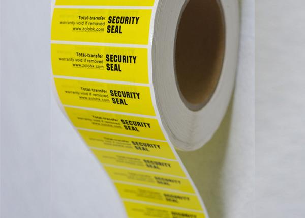 Cheap Yellow security Paritial transfer VOID OPEN label with custom logo for sale