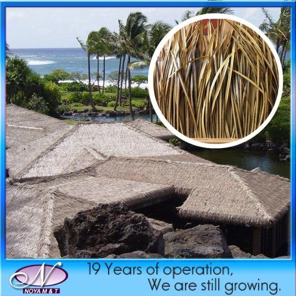 Customized Thatch Tile SGS Plastic Waterproof Fireproof Artificial Thatch Roofing