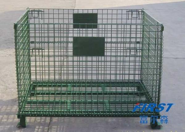 Cheap Wire mesh container used in storing goods in warehouse for sale