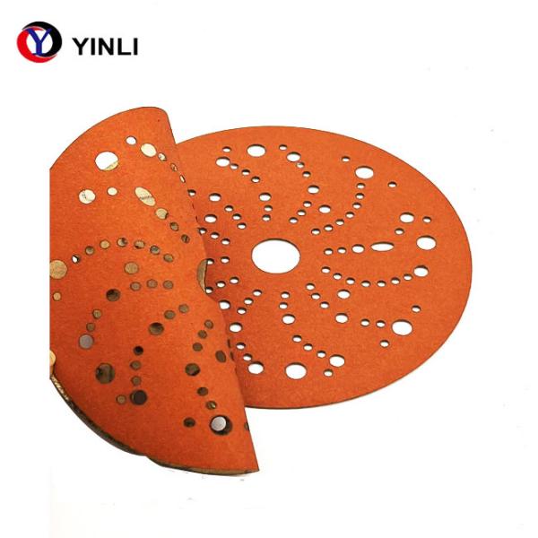 Cheap Orange Color 400 Grit Hook And Loop Sandpaper For Orbital Sander for sale