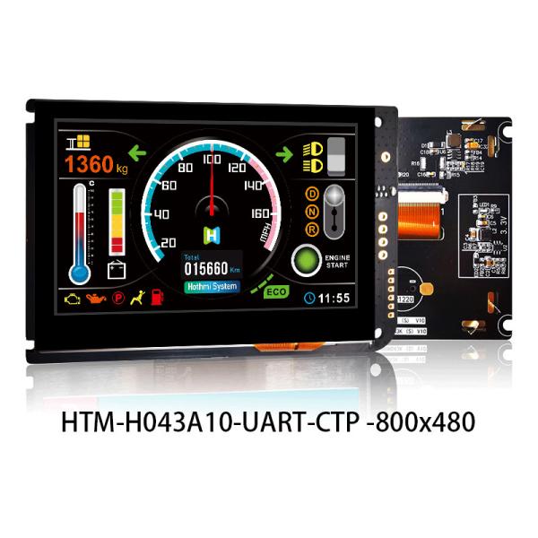 4.3 Inch UART Capacitive Touch Screen TFT LCD 800x480 Display With LCD