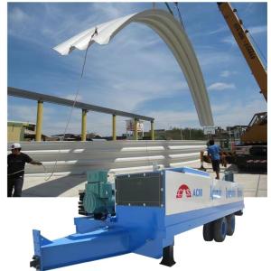 0.8-1.5mm Thickness ACM No-Grid 914-610 K Q Span Arch Roof Machine With 36 Meters Proper Span