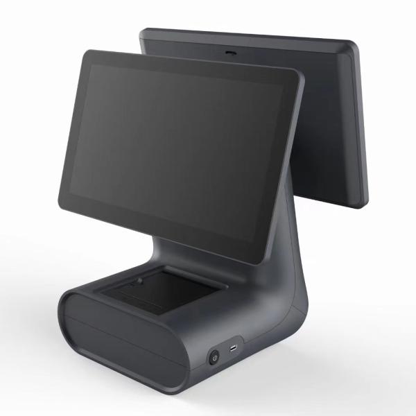 Cheap 15/15.6 Inch Dual Display POS Machine with 10 Point Touch Panel and Intel Core i3 CPU for sale