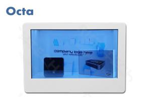 China 65 Transparent LCD Display Video Showcase With SD Card Tempered Glass Panel on sale