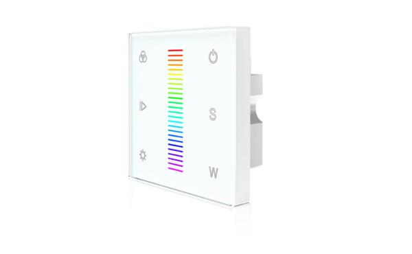Cheap High Sensitive Touch Screen LED RGBW Controller Wall Mounted With Multi Mode for sale