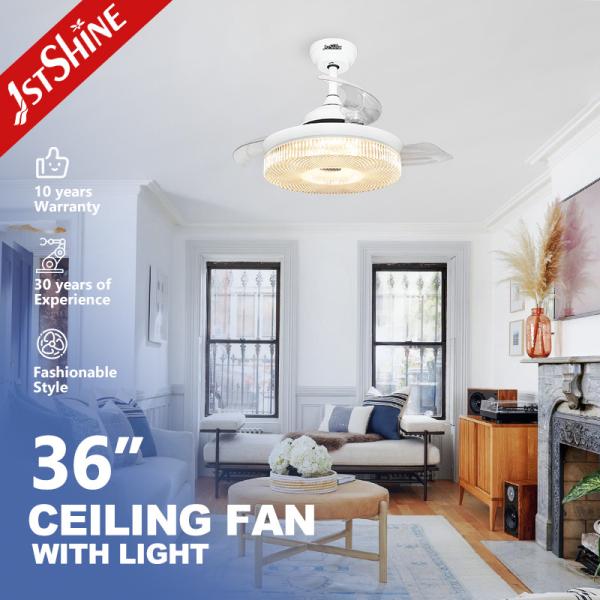 Cheap CE Smart Wifi Control Invisible Ceiling Fan Light for Bedroom 36 Inch for sale