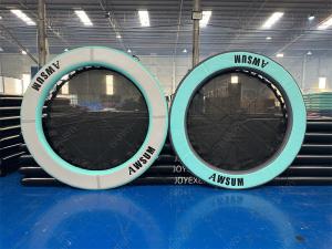 Swimming Pool Round Pool Float Island Folded Inflatable Water Hammock With Mesh