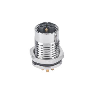 China L Code M12 Panel Mount Connector Female Front Side Fastening With Pcb Contacts Pg9 on sale
