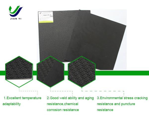 Cheap Column Point Rough HDPE Textured Geomembrane With 6m-8m Width for sale