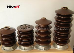 China IEC  standard HV transformer bushing insulator with assembled aluminum  flange color brown on sale
