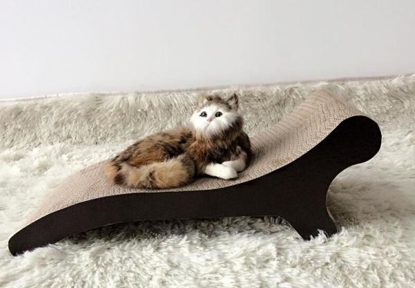 Cheap Subtle Curves Cardboard Cat Scratcher , Cardboard Scratch Pad Multi Color Choice for sale