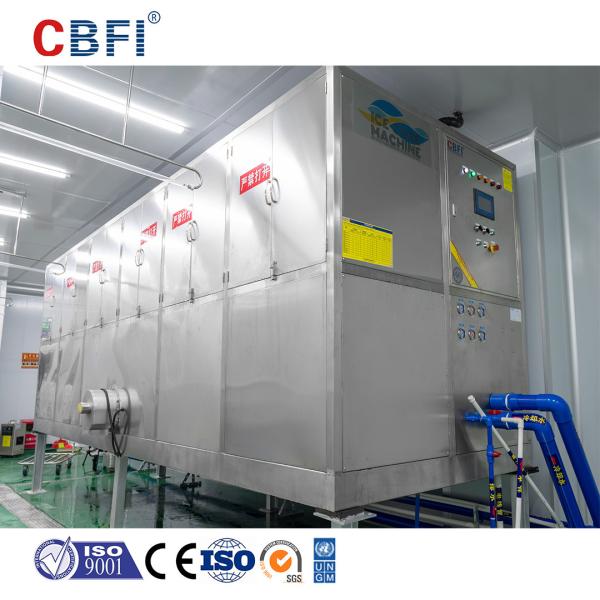 Cheap Compact Layout Fully Equipped Ice Cube Machine High Efficient 10 Tons / Day Edible Cube Ice Factory for sale
