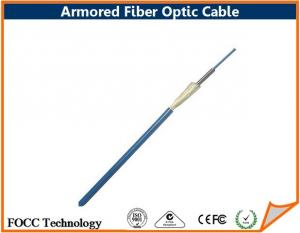 Flexible Armored Fiber Optic Patch Cable Connectors / Simplex Fiber Optic Cable