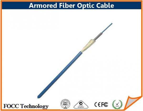Cheap Flexible Armored Fiber Optic Patch Cable Connectors / Simplex Fiber Optic Cable for sale