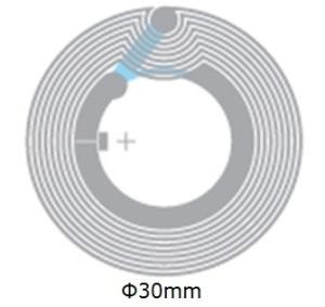 China Contactless Transmission Dia 33mm RFID Wet Inlay With RFID Classic ® SLI NFC Chip on sale