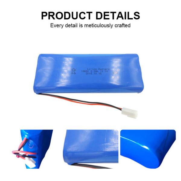 Cheap Custom 18650 Lithium Ion Battery Pack Rechargeable 11.1V 5.2AH for sale