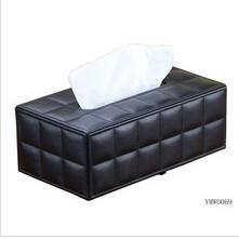 Best Black Leather Tissue Paper Box for Home & Hotel Supplies wholesale
