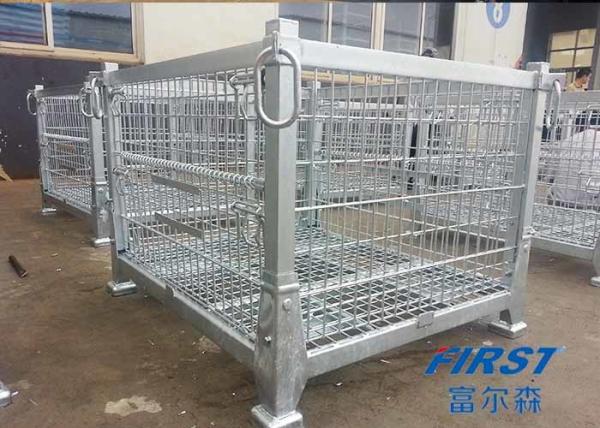 Cheap Wire mesh container used in storing goods in warehouse for sale