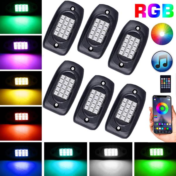 Cheap Remote Control LED RGB Rock Lights Durable Stable For Motorcycle for sale