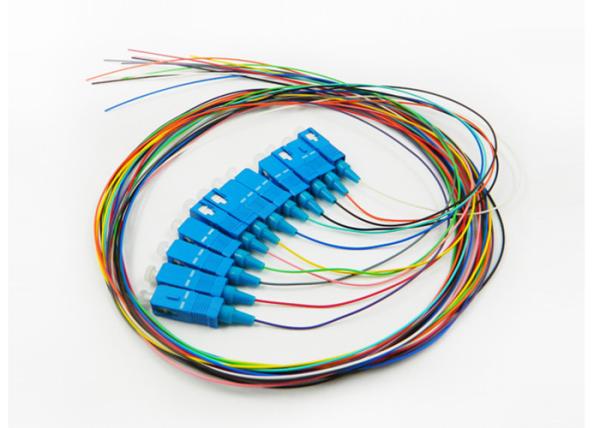 Cheap Single Mode 10G Patch Cord , 900UM Wave Length SC UPC Patch Cord 12 Colors for sale