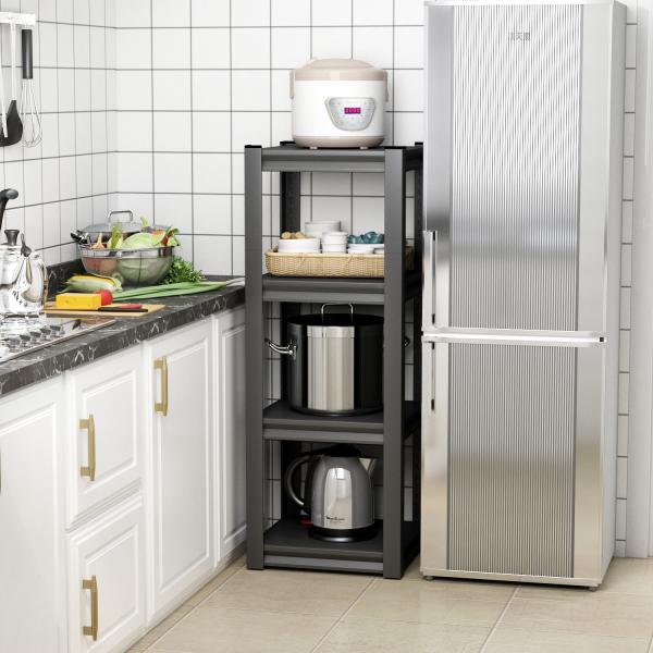 Cheap 4 Tiers Double Column KD Structure Steel Shelf Rack for sale