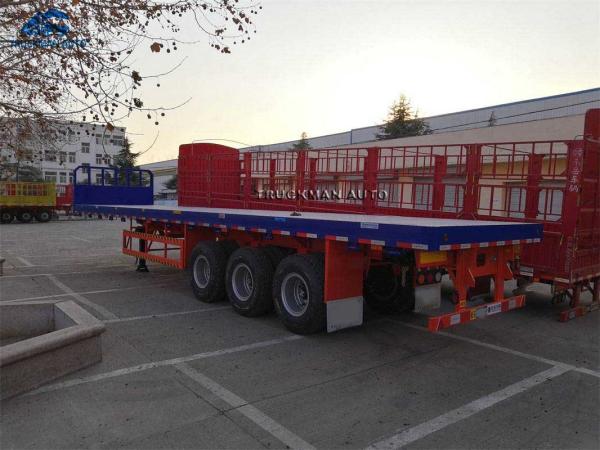 Cheap 40 Tons 12pcs Tire Container Flatbed Trailer With BPW Axle for sale