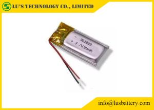 LP301020 30mah Rechargeable Lithium Polymer Battery No Leakage No Fire