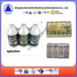 China 3 Sides Seal Pof Shrink Film Machine  Milk Pet Bottle Wrapping Machine on sale