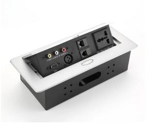 China Office Furniture Tabletop Switch Socket / Pop Up Desk Power Outlet For Conference Room on sale