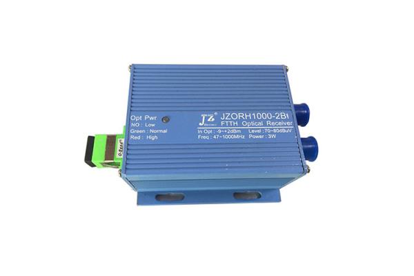 Cheap 2 RF Output Fiber Optic FTTH Mini Node With Power Adapter 4W Power Consumption for sale