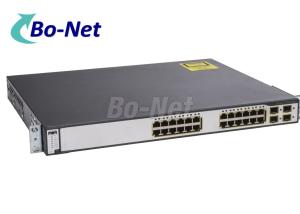 China Cisco Catalyst 3750 24 Port Gigabit PoE Network Ethernet Switch WS-C3750G-24PS-S Used Cisco Switches on sale