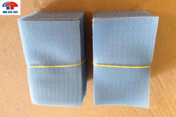 Cheap Custom logo Squares Sew On Hook and Loop Tape Fastener In Grey Colour for sale