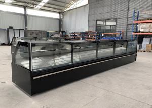 China Static Cooling Meat Display Counter Chiller SS 304 Interior Remote Type on sale
