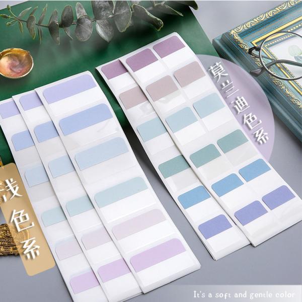 Cheap Morandi Sticky Notepads And Stationery Index Tab Labels Sticker for sale