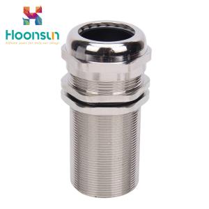 Electroplating Brass Cable Gland Longer Thread Type With Tensile & Waterproof