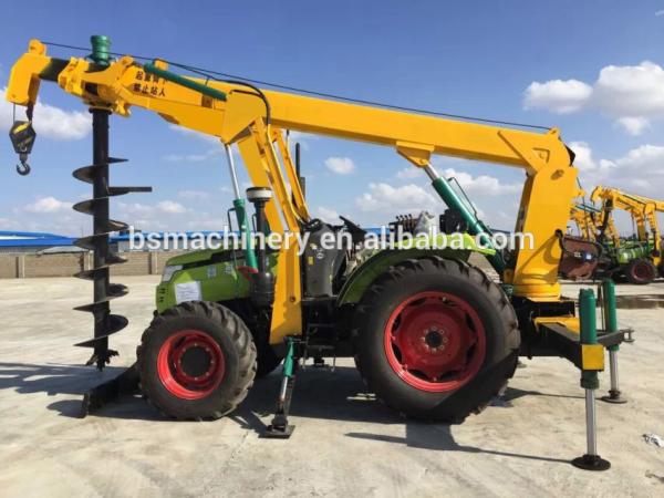 Cheap High efficiency electrical power pole installing and erection auger drilling machine for sale