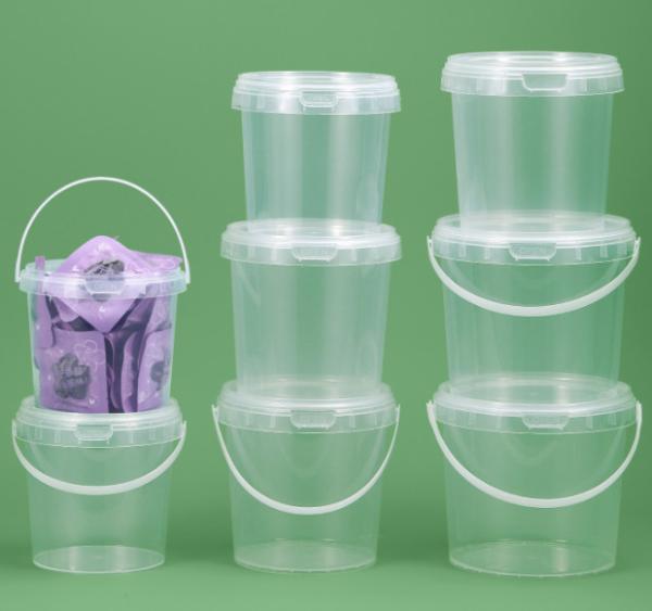 Cheap PP/HDPE Plastic Food Bucket Handle Available White with Lid for sale