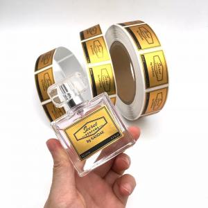 Best Aluminium Gold Foil Self Adhesive Sticker Perfume Sticker Label Foil Stamped wholesale