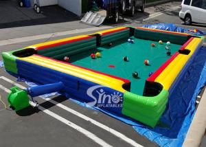 China Giant Human Inflatable Snooker Pool Table With Snooker Balls For Snooker Football Entertainment on sale