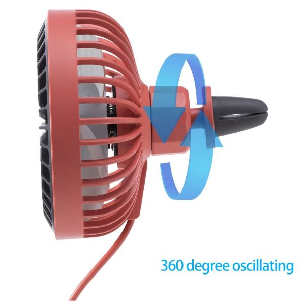 Cheap 4 Inch Air Cooling Fan 4 Vane DC Powered 3 Speeds Vehicle Rotatable Clip Car Fan for sale