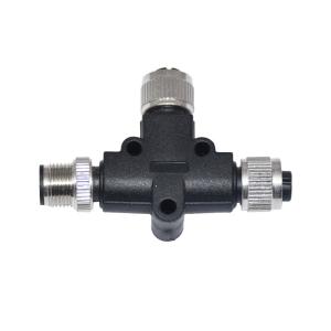 M12 Waterproof Connector M12  Assembly A Coding 4pins Circular Male T Type Connector