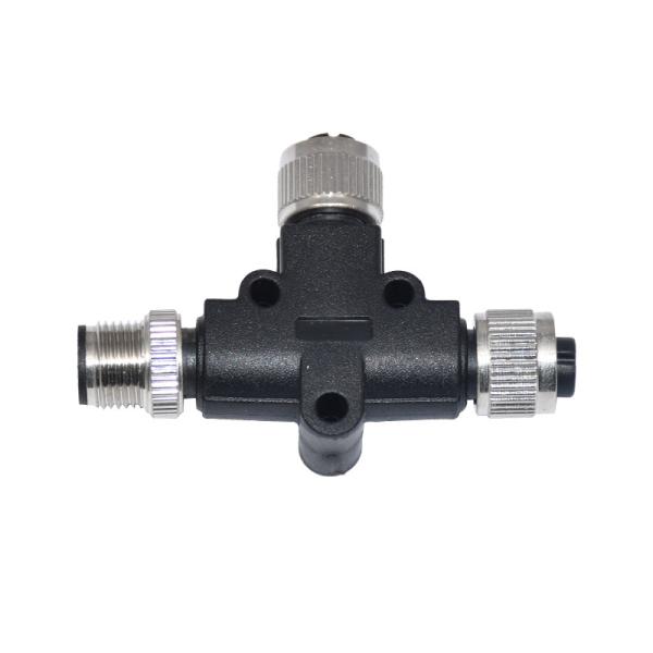 Cheap M12 Waterproof Connector M12  Assembly A Coding 4pins Circular Male T Type Connector for sale